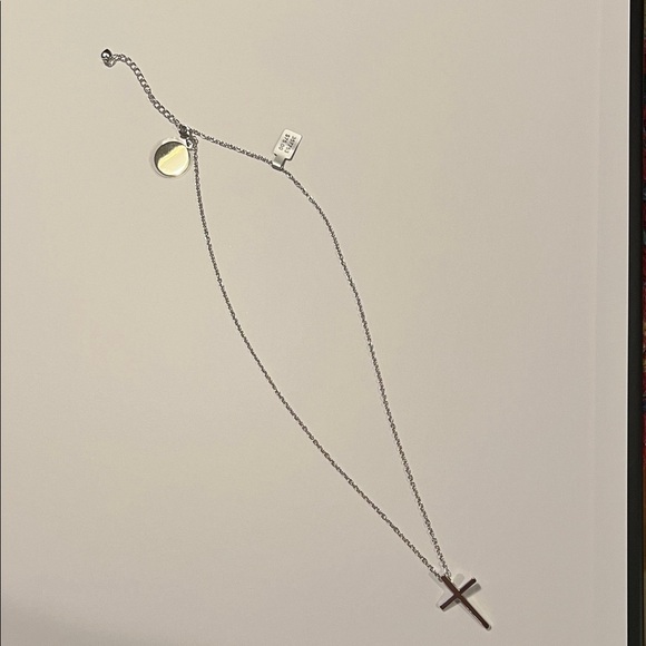 Things Remembered Silver Cross Necklace, 1”, NWT - Picture 1 of 4
